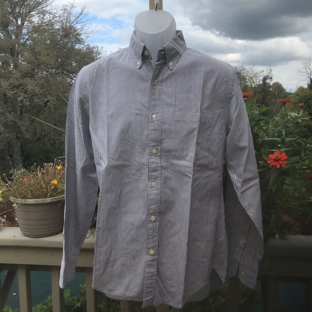 J. Crew - Mens striped blue/white tailored fit shirt, Size: S